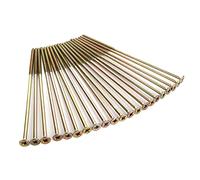 AHUNTTER Paquete de 100 tornillos de madera extra largos de 6 mm x 200 mm, tornillos Pozi multiuso, tornillos de cabeza avellanada M6 para tareas de madera y bricolaje - Zinc amarillo pasivado