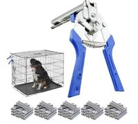 Ahuuen Alicates Para Anillas, Tipo M Multifunción para Cierres de Jaulas, Juegos De Herramientas Manuales Para Artesanía Industrial Alambrado De Cercado Animal Aviario