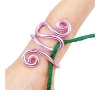 Ahuuen Anillos de Crochet para tensión,Anillo de Crochet para Dedo | Anillo Tensor de Alambre de Aluminio para Zurdos y diestros - Anillo de Gancho Multifuncional para diestros, regulador de Hilo de