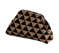 Ahuuen Bolso de mano con bola de, bolso de mano de ganchillo,Bolsos de con bloques de color para mujer - Bolso de noche de ganchillo informal con bloques de colores tejido a cuadros, pequeño
