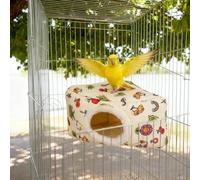 Ahuuen de Aves para Jaulas de Pájaros | Cabaña Acogedora y Cálida de Invierno - Casa de para Loros - para Cacatúas Pinzones Exterior Jardín Patio Porche Patio Trasero Balcón