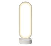 Ahuuen Lámpara Moderna para Mesilla de Noche | Luz De Mesa Ovalada Regulable | Diseño LED Ajustable Para Lectura Estudio Interior Exterior Habitación Baño Pasillo Tocador