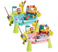 Ahuuen Mesa Acuática para Niños | Grifo De Jirafa Y Accesorios De Juego Simbólico - Cocina con Fregadero Y Agua Corriente | para Niños Y Niñas Desarrollo Cognitivo Coordinación Mano-Juego De