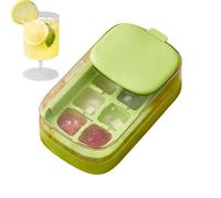 Ahuuen Moldes de Hielo para Cócteles | Hacedor apilable ancha - Bandejas de Hielo para Congelador con Tapa - para Whisky Bourbon Café Leche Hogar Cocina Bar Restaurante de Casa Nueva