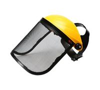 Ahuuen Pantalla Facial Protectora - Protector para Motosierra | Soporte Ajustable con Visera de Malla Adaptador para Casco Protección Jardinería Hombre Arborista Trabajos Forestales Tala Poda