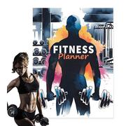 Ahuuen Planificador de fitness | Registro de entrenamiento - Calendario de progreso para el desarrollo personal Gimnasio en casa Entrenamiento de fuerza Mujeres Hombres