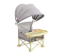 Ahuuen Silla De Viaje Para Bebé Con Bandeja | Silla Plegable Para Bebé Con Bandeja Para Comer,Asiento Portátil Para Niños Con Protección Solar Para Uso En Casa, Exterior, Jardín, Viaje, Acampada,