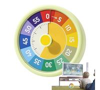Ahuuen Temporizador Visual para Aula Y Hogar - Temporizador Infantil Arcoíris - Reloj Programador Alarma Digital Cuenta Regresiva Pantalla 60 Minutos para Ejercicios, Educación En Casa Y Gimnasio