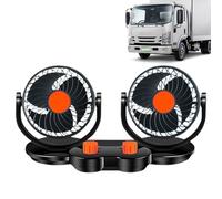 Ahuuen Ventilador Para Asiento De Vehículo | Ventilador Doble Para Camión 12V/24V - Accesorios Auxiliares Automotrices Para Barcos ATV Cabina AutoSemi Furgoneta Asiento Trasero Techo Ventana