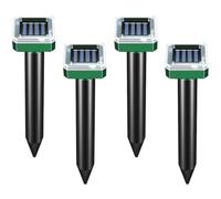 Ahuyentador de Ratones, Topos, Ratas, Repelente de Solares, Ultrasónico Solar Ahuyentador, Anti Ratas, para Jardin(4 Piezas)