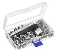 Ahvqevn - Kit de herramientas de ojales, con herramienta de ajuste, 100 juegos de ojales (12 mm de diámetro) con herramienta de troquelado