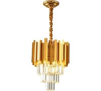 AHXIAOZN Lámpara de araña moderna de cristal,luz de techo de cristal plateada,4xE14 luces para comedor,cocina,sala de estar,dormitorio,pasillo,cafetería,bar