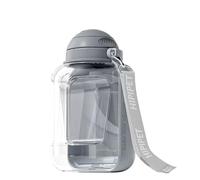 AHYBE Botella de agua portátil grande para perros, 1000/1500 ml, plegable, portátil, a prueba de fugas, ligera, dispensador de agua, botellas para mascotas al aire libre (gris, 1500 ml)