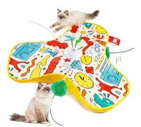 AHYDFSR Juguetes para Gatos, 2026 Nuevo Juguete Interactivo para Gatos, Juguetes Gatos Recargable USB con 3 Modos Móviles Plumas, Juguete Eléctrico de Inteligencia para Gatos