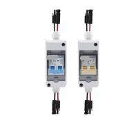 AHYLN Caja combinadora fotovoltaica IP65 con disyuntor: configuración de 2 vías, 1 entrada y salida CC, incluye cables a juego .0426