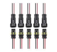 AHYLN Conector de 2 pines, conector impermeable, macho y hembra, cable 20 AWG, 5 pares .0422