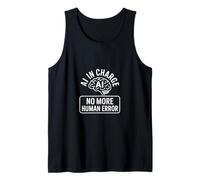 AI a Cargo Sin Error Humano Dicho Divertido Camiseta sin Mangas