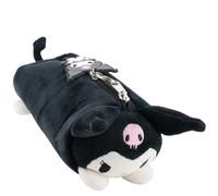 AI ACCESSORY INNOVATIONS Kuromi Soft Plush Estuche de almacenamiento multifunciσn Hello Kitty Plush Bag Charm con caracterνsticas 3D Negro