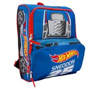 AI ACCESSORY INNOVATIONS Mochila escolar con estampado completo para niños y adultos con personajes de Sonic y Minecraft, Hot Wheels, M, Mochila de 14 pulgadas