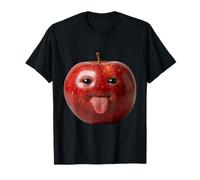 AI Apple Lengua Fuera Meme Divertido Silly AI Apple Camiseta