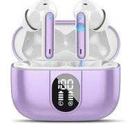 AI Auriculares Traductor en Tiempo Real, 3 in 1 Auriculares Traductor de Idiomas Bluetooth 5.3 Llamadas de Audio y Vídeo, 164 Idiomas, 6 Modos de Traducción, 48H Cascos Traductores para Viajes, Morado