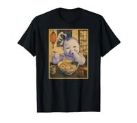 AI Baby japonés Vintage Ramen Memes Divertidos Brainrot Dank Art Camiseta gráfica económica