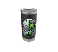 AI Brain Ingeniero de Inteligencia Artificial Especialista Codificador Vaso térmico de acero inoxidable de doble pared