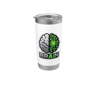 AI Brain Ingeniero de Inteligencia Artificial Especialista Codificador Vaso térmico de acero inoxidable de doble pared