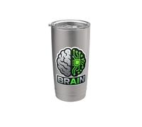 AI Brain Ingeniero de Inteligencia Artificial Especialista Codificador Vaso térmico de acero inoxidable de doble pared
