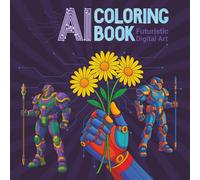 AI Coloring Book for Adults, Futuristic Digital Art 50 Unique Designs for Creativity, Mindfulness & Fun: Neural Networks, Robots & Futuristic Worlds, ... & Cyberpunk-Inspired Pages for Stress Relief