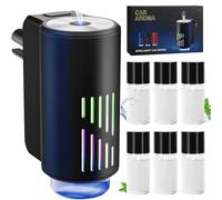 AI Eléctrico Ambientador Coche con 6 perfumes, Nebulizador Ultrasónico, 3 Modos Inteligentes, Encendido/Apagado Automático, Batería Incorporada, Perfume Francés Natural,Fragancia Hasta 12 Meses CFK-6Z