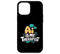 AI es mi terapeuta divertido consejero digital Chatbot broma del estado de ánimo Carcasa para iPhone 12 Pro Max