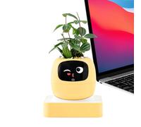 AI Flowerpot Guide - Smart Plant Pot for Home | Small Cactus Pot with Stylish Build, Indoor Apartment Office Living Room Bedroom Balcony Patio Decor, Beginners Birthday Valentine Gift
