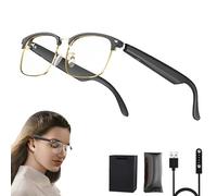 AI Gafas Inteligentes De Traductoras,Dispositivo Traductor InstantáNeo Bidireccional Compatible Con MicróFono Y Altavoces Integrados,Admite 138 Idiomas,MúSica Y Llamadas,Lentes Antiluz Azul (Gold)
