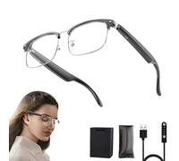 AI Gafas Inteligentes De Traductoras,Dispositivo Traductor InstantáNeo Bidireccional Compatible Con MicróFono Y Altavoces Integrados,Admite 138 Idiomas,MúSica Y Llamadas,Lentes Antiluz Azul (Sliver)