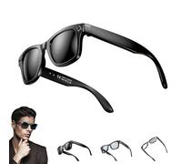 Ai Glasses with Camera, 8MP Camera Glasses with Music & Calls, Waterproof Ai Bluetooth Smart Glass, Voice Assistant, Smart Touch Control, for Study Meeting & Outdoor (Sunglasses)
