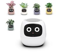AI - Maceta inteligente con pantalla LCD, control por aplicación, sensores inteligentes, riego automático, decoración de jardín para el hogar, visualización meteorológica y fecha