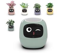 AI - Maceta inteligente con pantalla LCD, control por aplicación, sensores inteligentes, riego automático, decoración de jardín para el hogar, visualización meteorológica y fecha