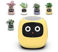 AI - Maceta inteligente con pantalla LCD, control por aplicación, sensores inteligentes, riego automático, decoración de jardín para el hogar, visualización meteorológica y fecha