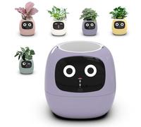 AI - Maceta inteligente con pantalla LCD, control por aplicación, sensores inteligentes, riego automático, decoración de jardín para el hogar, visualización meteorológica y fecha