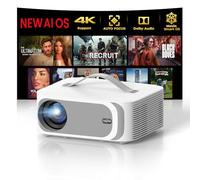 [AI Movin 2.0 System/1800 ANSI/Auto Focus] Proyector para exteriores con WiFi y Bluetooth, Proyector portátil de 30 W DoIby Audio APPS integradas, Lisowod 4K Support Smart Proyector con HDR10+ 2025