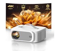 [AI Movin 2.0 System/1800 ANSI/Auto Focus] Proyector para exteriores con WiFi y Bluetooth, Proyector portátil de 30 W DoIby Audio APPS integradas, Lisowod 4K Support Smart Proyector con HDR10+ 2025