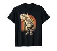 AI no es una Amenaza como el Robot Estupidez Divertido Fan de AI Dicho Camiseta