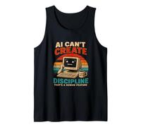 AI no Puede Crear disciplina computadora Retro Camiseta sin Mangas