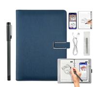 Ai-Powered Smart Writing Set, Ai Smart Digital Notebook with Pen, Smart Electronic Notebook, Digital Pen Real-Time Synchronization Digitization for iOS and Android for Office Note Drawing (Blue-B)