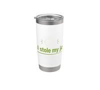 AI Robó Mi Trabajo Robot Tech Automatización Humor Vaso térmico de acero inoxidable de doble pared