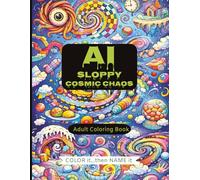 AI Sloppy Cosmic Chaos: A Unique Adult Coloring Book of Strange Planets, Aliens, Goo, and Weirdness / A Messy AI Generated Coloring Experience