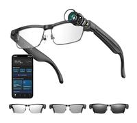 AI Smart Glasses Cámara 4K HD, 800 W, cámara antivibración, gafas con grabación de vídeo, micrófonos duales con cancelación de ruido, transmisión simultánea, integración ChatGPT (lentes fotocromáticas