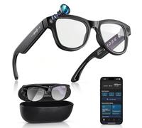 AI Smart Glasses, gafas con cámara 1200P HD con sonido abierto y batería de 24 horas, gafas AI con control por voz y diseño antiescaldaduras para tomar fotos, videoconferencias, disfrutar de la música
