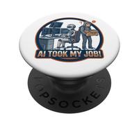 AI tomó mi Trabajo Programador Divertido Robot Humor PopSockets PopGrip Adhesivo